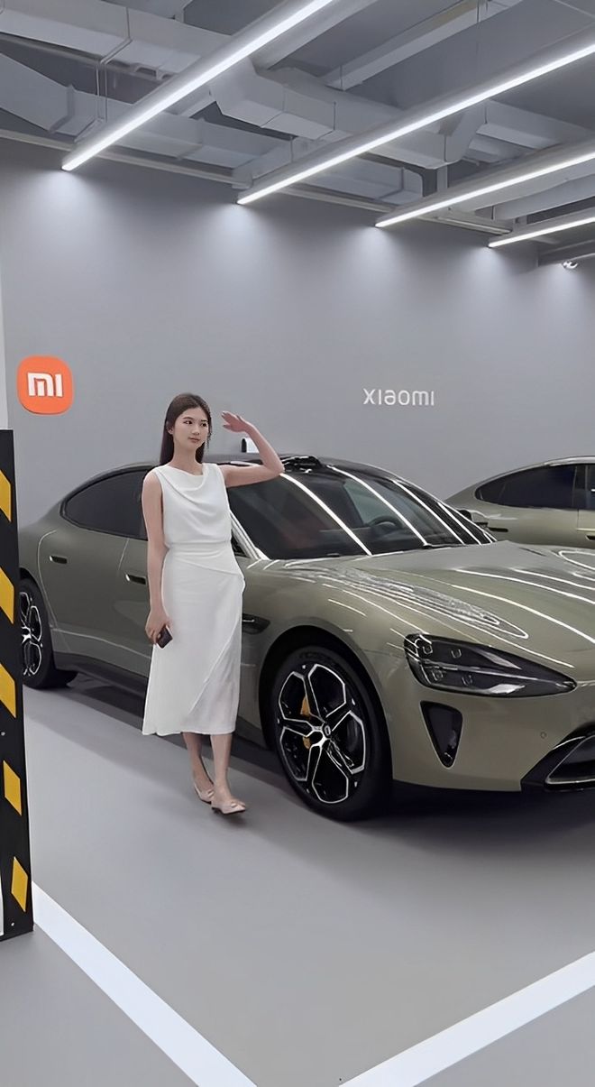 质量都这么高的吗？仙女也就长这样吧冰球突破豪华版小米SU7的美女车主(图9)