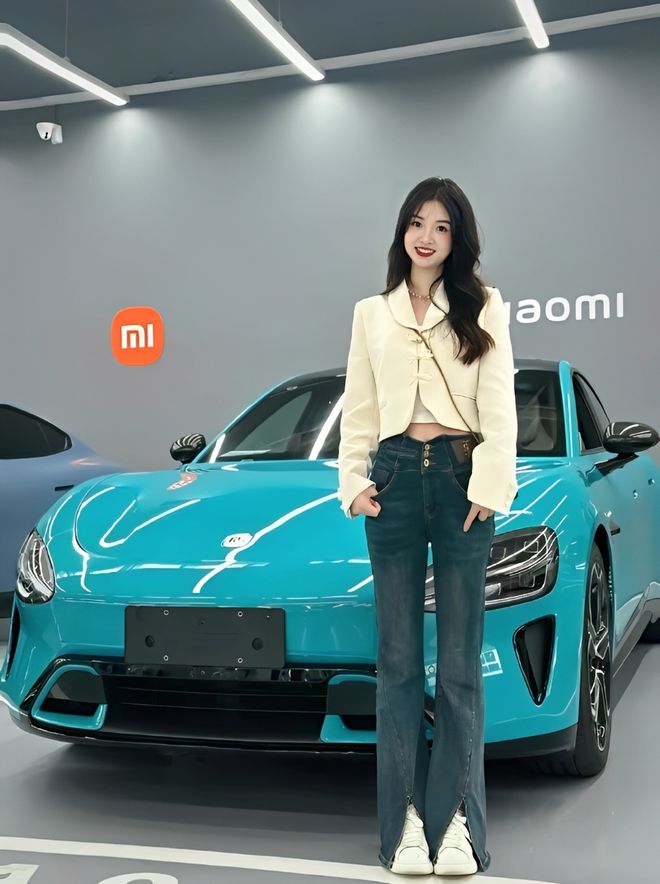 质量都这么高的吗？仙女也就长这样吧冰球突破豪华版小米SU7的美女车主(图6)